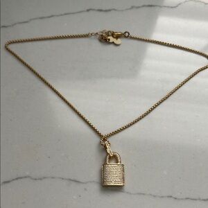 Gold Padlock Necklace